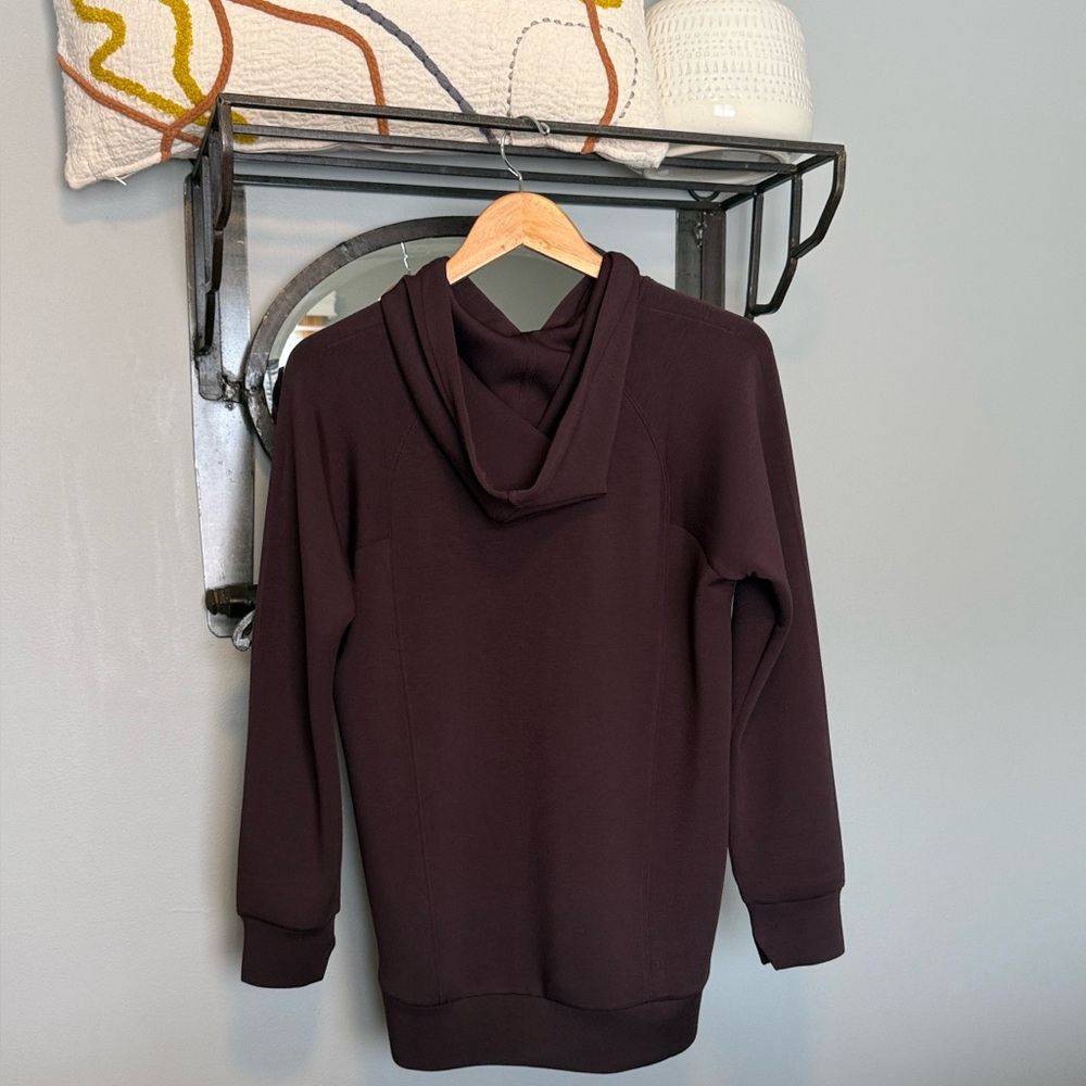 NWT SPANX Air Essentials Classic Hoodie Truffle Brown - Picture 3 of 14